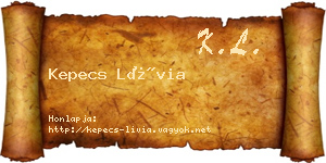 Kepecs Lívia névjegykártya